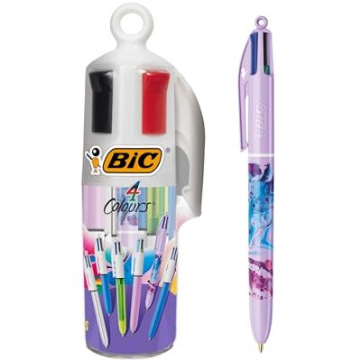 BIC 4 Couleurs Stylos-Bille Rétractables Pointes Moyennes Collectionneur (1,0 mm) Corps Rond Pot à Stylos de 6 Encres Assorties - Publicité BIC 4 Couleurs Stylos-Bille Rétractables Pointes Moyennes Collectionneur (1,0 mm) Corps Rond Pot à Stylos de 6 Encres Assorties - Publicité