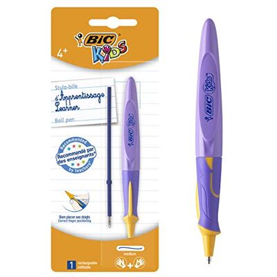 BIC Kids Twist System Stylo-Bille d'Apprentissage Ergonomique Pointe Moyenne (1,0 mm) Encre Bleu Blister de 1 + 1 Recharge Coloris aléatoire 2 Unité - Publicité BIC Kids Twist System Stylo-Bille d'Apprentissage Ergonomique Pointe Moyenne (1,0 mm) Encre Bleu Blister de 1 + 1 Recharge Coloris aléatoire 2 Unité - Publicité