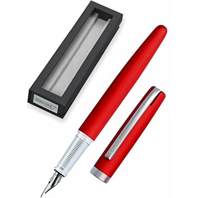 Online stylo-plume Eleganza │ stylo en métal │ plume en iridium M │ convient aux cartouches d'encre standard ou convecteur │ boîte cadeau couleur rouge - Publicité Online stylo-plume Eleganza │ stylo en métal │ plume en iridium M │ convient aux cartouches d'encre standard ou convecteur │ boîte cadeau couleur rouge - Publicité