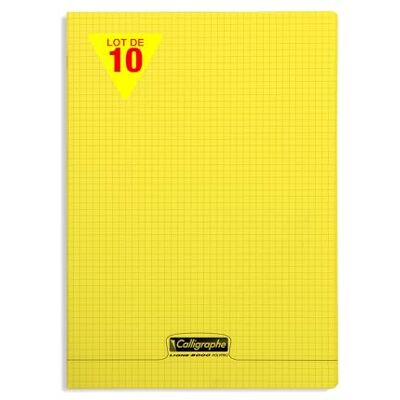 Calligraphe 18334Cpack Un lot de 10 Cahiers Agrafés Jaunes (une Marque de Clairefontaine) A4 21x29,7 cm 96 Pages Petits Carreaux Papier Blanc 90 g Couverture Polypro Transparent - Publicité Calligraphe 18334Cpack Un lot de 10 Cahiers Agrafés Jaunes (une Marque de Clairefontaine) A4 21x29,7 cm 96 Pages Petits Carreaux Papier Blanc 90 g Couverture Polypro Transparent - Publicité