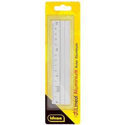 Idena Modèle Règle 15cm en Aluminium - Outil de Mesure - Publicité Idena Modèle Règle 15cm en Aluminium - Outil de Mesure - Publicité