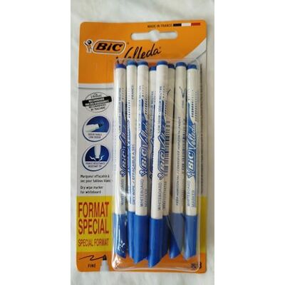 BIC Velleda Feutres Effaçables à Sec Couleur bleu Fine - Publicité BIC Velleda Feutres Effaçables à Sec Couleur bleu Fine - Publicité
