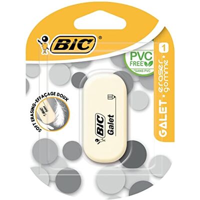BIC blister gomme galet souple a (blanc) - Publicité BIC blister gomme galet souple a (blanc) - Publicité