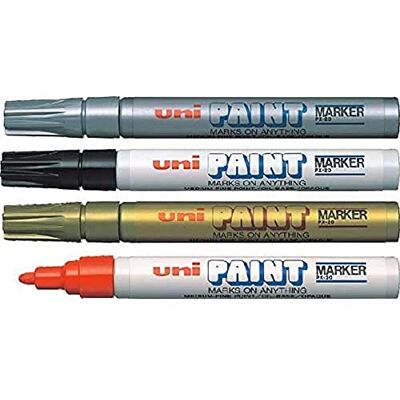 uni-ball Uniball PX20-O Paint Marker Marqueur peinture à base d'huile indélébile Pointe moyenne ogive Orange Lot de 12 - Publicité uni-ball Uniball PX20-O Paint Marker Marqueur peinture à base d'huile indélébile Pointe moyenne ogive Orange Lot de 12 - Publicité