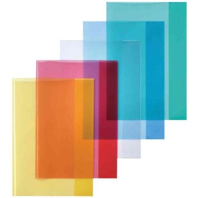 Clairefontaine Lot de 3 Protège-cahiers Cristal Luxe 22/100ème 24x32 Transparent Rouge - Publicité Clairefontaine Lot de 3 Protège-cahiers Cristal Luxe 22/100ème 24x32 Transparent Rouge - Publicité