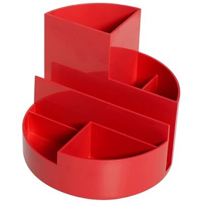 MAUL organisateur de bureau rundbox 140x125mm Organiseur stylé à 6 compartiments Pour ranger stylos, ciseaux et carte de notes Rangement pratique pour le bureau Rouge - Publicité MAUL organisateur de bureau rundbox 140x125mm Organiseur stylé à 6 compartiments Pour ranger stylos, ciseaux et carte de notes Rangement pratique pour le bureau Rouge - Publicité