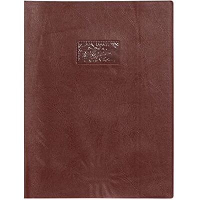 Calligraphe 72312C Un Protège-Cahier Grain Cuir Brun A4 21x29,7 cm 22/100ème avec Porte-Étiquette PVC Opaque - Publicité Calligraphe 72312C Un Protège-Cahier Grain Cuir Brun A4 21x29,7 cm 22/100ème avec Porte-Étiquette PVC Opaque - Publicité