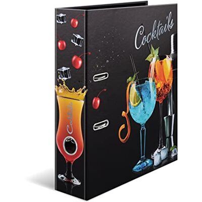 HERMA Classeur de recettes A4 pour cocktails, 7 cm de large, organiseur de recettes à faire soi-même, finition brillante, avec impression intérieure - Publicité HERMA Classeur de recettes A4 pour cocktails, 7 cm de large, organiseur de recettes à faire soi-même, finition brillante, avec impression intérieure - Publicité