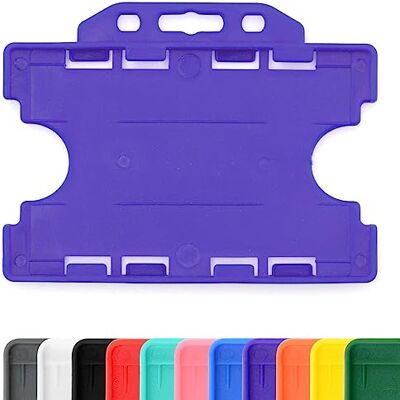 CKB LTD Lot de 10 porte-badges double face rigides en Plastique coulissants à face ouverte Format horizontal ou paysage Pour 2 deux d'identité cartes de 86 x 54 mm crédit CR80 Violet - Publicité CKB LTD Lot de 10 porte-badges double face rigides en Plastique coulissants à face ouverte Format horizontal ou paysage Pour 2 deux d'identité cartes de 86 x 54 mm crédit CR80 Violet - Publicité
