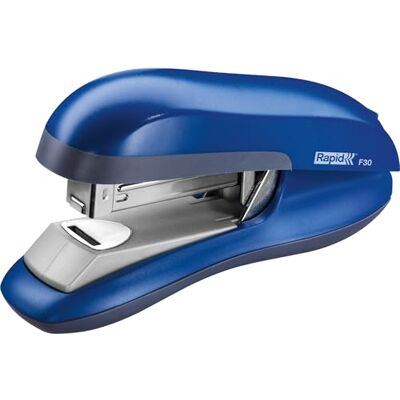 Rapid Agrafeuse F30, Ergonomique, 30 feuilles, Plastique, FlatClinch, Fashion, Bleu, 23256501 - Publicité Rapid Agrafeuse F30, Ergonomique, 30 feuilles, Plastique, FlatClinch, Fashion, Bleu, 23256501 - Publicité