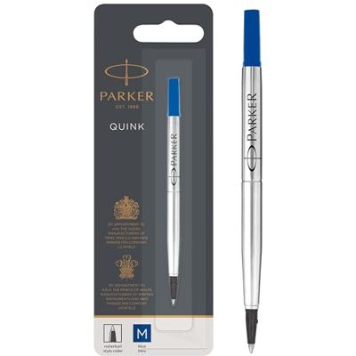 Parker recharges pour stylo roller pointe moyenne encre bleue QUINK lot de 1 - Publicité Parker recharges pour stylo roller pointe moyenne encre bleue QUINK lot de 1 - Publicité