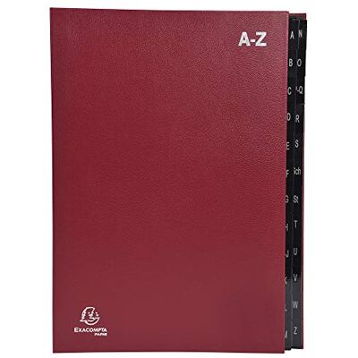 Exacompta Ordonator 57225E Trieur rigide économique 24 compartiments alphabétiques 24 x 34 Rouge - Publicité Exacompta Ordonator 57225E Trieur rigide économique 24 compartiments alphabétiques 24 x 34 Rouge - Publicité