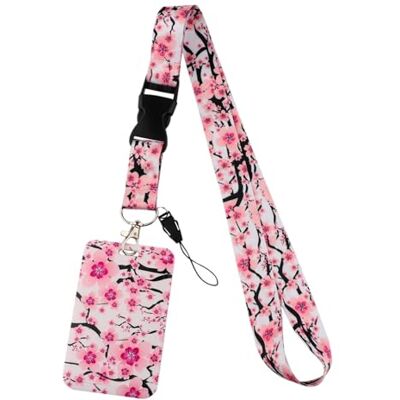 KIFSDLF Cordon tour de cou arc-en-ciel en forme de cœurs, motif fleurs de cerisier roses, for téléphone, clés, carte d'identité, badge, breloque for téléphone(Color6) - Publicité KIFSDLF Cordon tour de cou arc-en-ciel en forme de cœurs, motif fleurs de cerisier roses, for téléphone, clés, carte d'identité, badge, breloque for téléphone(Color6) - Publicité