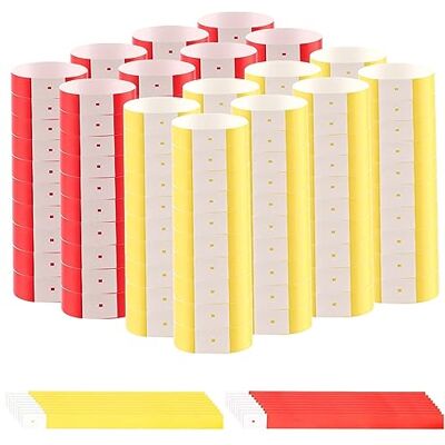 HEIHAK Lot de 1000 bracelets en papier pour événements, entrée fluo, festival pour foires de concert, fêtes, festivals de musique, concours majeurs (rouge, jaune) - Publicité HEIHAK Lot de 1000 bracelets en papier pour événements, entrée fluo, festival pour foires de concert, fêtes, festivals de musique, concours majeurs (rouge, jaune) - Publicité