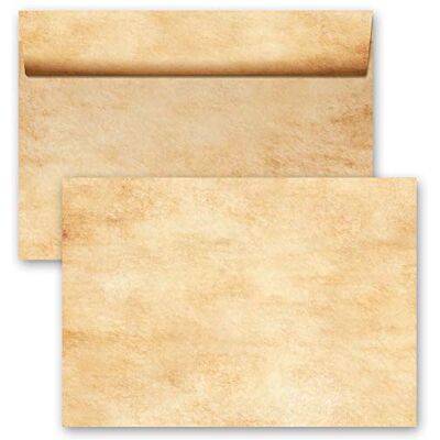 Paper-Media Enveloppes de motif Vieux papier Style Ancien, PARCHEMIN 10 enveloppes DIN C6 (162x114 mm) - Publicité Paper-Media Enveloppes de motif Vieux papier Style Ancien, PARCHEMIN 10 enveloppes DIN C6 (162x114 mm) - Publicité