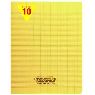 Calligraphe 18174Cpack Un lot de 10 Cahiers Agrafés Jaunes (une Marque de Clairefontaine) 24x32 cm 48 Pages Grands Carreaux Papier Blanc 90 g Couverture Polypro Transparent - Publicité Calligraphe 18174Cpack Un lot de 10 Cahiers Agrafés Jaunes (une Marque de Clairefontaine) 24x32 cm 48 Pages Grands Carreaux Papier Blanc 90 g Couverture Polypro Transparent - Publicité