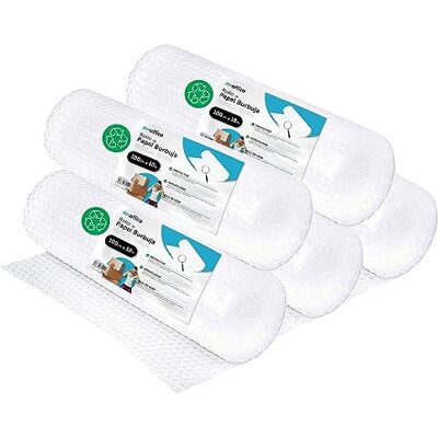 m-office Rouleau en Plastique à Bulles Recyclé Pour Déménagement et Emballage de Boîtes (100cm x 10m) - Publicité m-office Rouleau en Plastique à Bulles Recyclé Pour Déménagement et Emballage de Boîtes (100cm x 10m) - Publicité