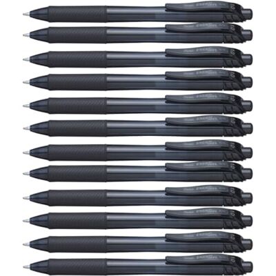 Pentel Energel Lot de 12 Rollers gel rétractable pointe 1 mm Noir - Publicité Pentel Energel Lot de 12 Rollers gel rétractable pointe 1 mm Noir - Publicité