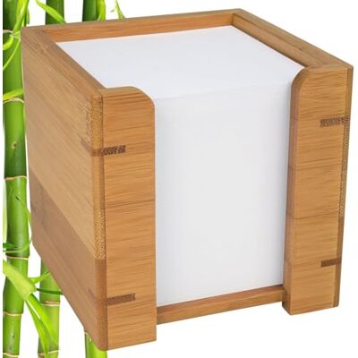 WEDO 61707 Zettelbox bambou, comprenant 900 feuilles de papier 9 x 9 cm, dans une boîte-cadeau, brun - Publicité WEDO 61707 Zettelbox bambou, comprenant 900 feuilles de papier 9 x 9 cm, dans une boîte-cadeau, brun - Publicité