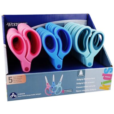 Ciseaux pour enfants Westcott E-2054S 00 - Pointe pointue - 13cm - Multicolore - Publicité Ciseaux pour enfants Westcott E-2054S 00 - Pointe pointue - 13cm - Multicolore - Publicité