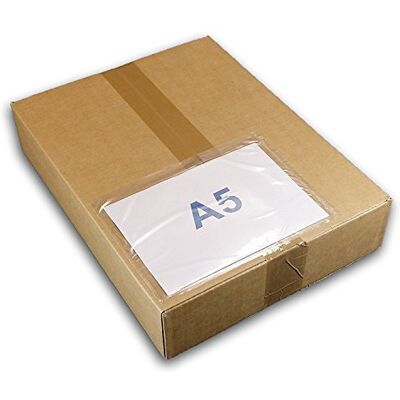 UNIVERS GRAPHIQUE Lot de 500 Pochettes Porte-Documents Adhésives Transparentes A5 225 x 165 mm (A4 Plié en 2) Pour Petit Colis, Bons de Livraison, Factures - Publicité UNIVERS GRAPHIQUE Lot de 500 Pochettes Porte-Documents Adhésives Transparentes A5 225 x 165 mm (A4 Plié en 2) Pour Petit Colis, Bons de Livraison, Factures - Publicité