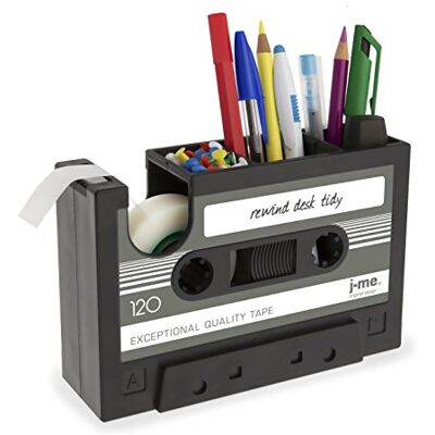 Zunedhys Distributeur de adhésif à cassette, pot à stylos, vase, pot à crayons, papeterie de bureau, cadeau (noir) - Publicité Zunedhys Distributeur de adhésif à cassette, pot à stylos, vase, pot à crayons, papeterie de bureau, cadeau (noir) - Publicité