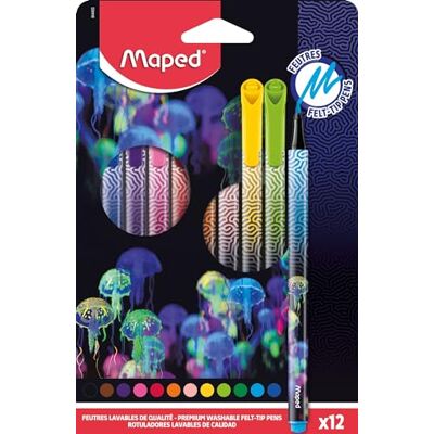 Maped Feutres Deepsea Paradise feutres de Précision, Encre lavable - Publicité Maped Feutres Deepsea Paradise feutres de Précision, Encre lavable - Publicité
