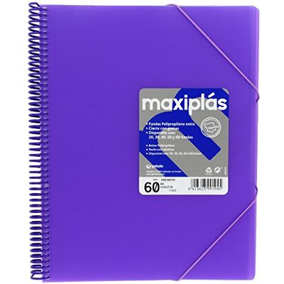 Grafoplás Grafoplas Lot de 60 pochettes transparentes à spirales en PVC Ouverture à 360° Avec enveloppes transparentes Format A4 - Publicité Grafoplás Grafoplas Lot de 60 pochettes transparentes à spirales en PVC Ouverture à 360° Avec enveloppes transparentes Format A4 - Publicité