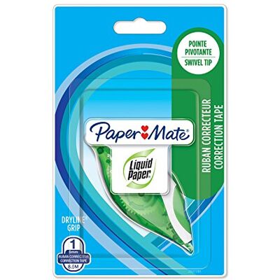Paper Mate Liquid Paper Dryline Grip ruban correcteur vert - Publicité Paper Mate Liquid Paper Dryline Grip ruban correcteur vert - Publicité