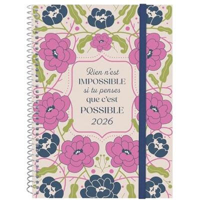 Finocam – Agenda Spirale 2026 Semaine sur 2 pages Présentation horizontale Janvier – Décembre Agenda annuel 2026 Couverture polypropylène Spirale Design Collection – Impossible – Français - Publicité Finocam – Agenda Spirale 2026 Semaine sur 2 pages Présentation horizontale Janvier – Décembre Agenda annuel 2026 Couverture polypropylène Spirale Design Collection – Impossible – Français - Publicité