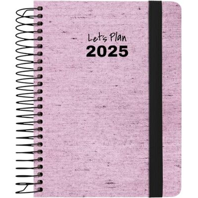 Grafoplás Grafoplas Agenda semainier 2025 a6 à spirale avec couverture rigide doublée en tissu denim, fermeture élastique, de janvier à décembre, avec autocollants, FSC - Publicité Grafoplás Grafoplas Agenda semainier 2025 a6 à spirale avec couverture rigide doublée en tissu denim, fermeture élastique, de janvier à décembre, avec autocollants, FSC - Publicité