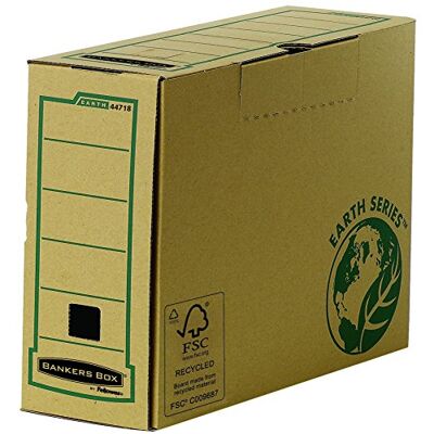 BANKERS BOX Earth Series, boîte d'archives dos 100 mm, format folio avec languette bloquante, fait de carton recyclé, marron, lot de 20 pièces, 4471801 - Publicité BANKERS BOX Earth Series, boîte d'archives dos 100 mm, format folio avec languette bloquante, fait de carton recyclé, marron, lot de 20 pièces, 4471801 - Publicité