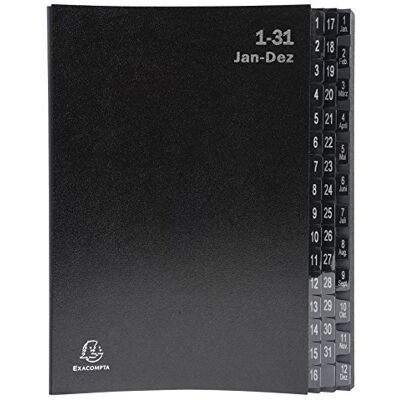 Exacompta Ordonator 57044E Trieur rigide économique 32 compartiments alphanumériques 24 x 34 Noir - Publicité Exacompta Ordonator 57044E Trieur rigide économique 32 compartiments alphanumériques 24 x 34 Noir - Publicité