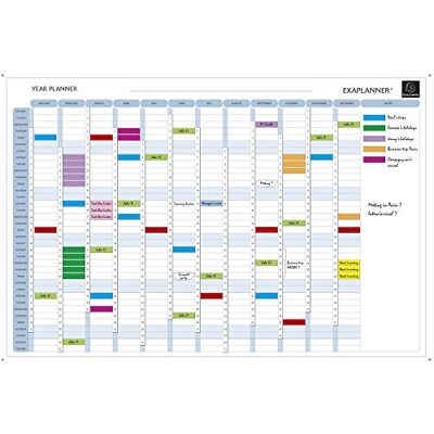 Exacompta Réf. 56153E 1 tableau blanc magnétique planning annuel textes en anglais effaçable à sec livré avec tous les accessoires nécessaires format 90 x 59 cm couleur blanc - Publicité Exacompta Réf. 56153E 1 tableau blanc magnétique planning annuel textes en anglais effaçable à sec livré avec tous les accessoires nécessaires format 90 x 59 cm couleur blanc - Publicité