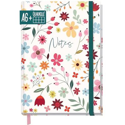 Häfft paper&you® Carnet de notes quadrillé A6 + avec élastique "Wild Flower" 156 pages numérotées (78 feuilles), papier haut de gamme 90 g/m², index – comme carnet de notes, journal ou agenda - Publicité Häfft paper&you® Carnet de notes quadrillé A6 + avec élastique "Wild Flower" 156 pages numérotées (78 feuilles), papier haut de gamme 90 g/m², index – comme carnet de notes, journal ou agenda - Publicité