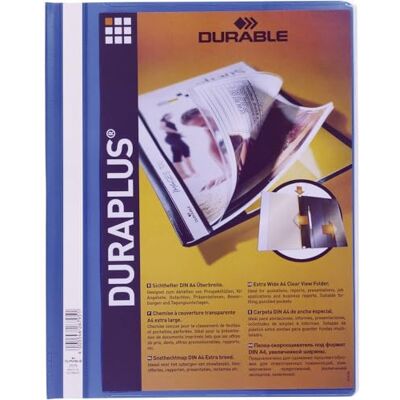 Durable Duraplus Chemise à lamelle Bleu - Publicité Durable Duraplus Chemise à lamelle Bleu - Publicité