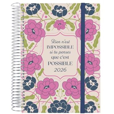 Finocam – Agenda Spirale 2026 1 Jour par page Janvier – Décembre (12 mois) Agenda annuel 2026 avec élastique Couverture polypropylène Spirale Design Collection – Impossible – Français - Publicité Finocam – Agenda Spirale 2026 1 Jour par page Janvier – Décembre (12 mois) Agenda annuel 2026 avec élastique Couverture polypropylène Spirale Design Collection – Impossible – Français - Publicité