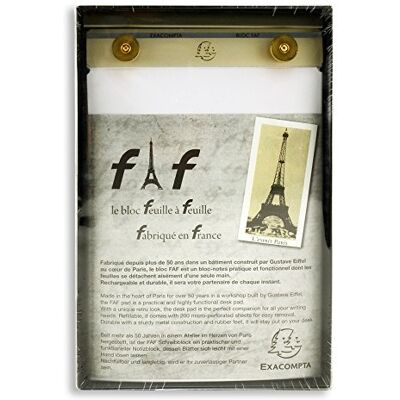 Exacompta Bloc de Bureau FAF Rechargeable 22x13,5 cm Format N°4 - Publicité Exacompta Bloc de Bureau FAF Rechargeable 22x13,5 cm Format N°4 - Publicité