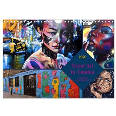 CALVENDO Le street art à Londres cool, stylé et très professionnel, Version française (Calendrier mural 2026 DIN A4 portrait), Calendrier mensuel - Publicité CALVENDO Le street art à Londres cool, stylé et très professionnel, Version française (Calendrier mural 2026 DIN A4 portrait), Calendrier mensuel - Publicité