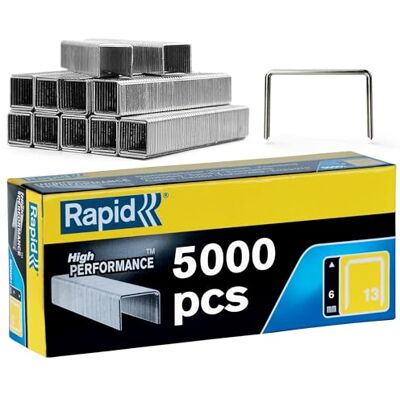 Rapid Agrafes fil fin n°13/ 6mm 5000pcs Boîte PRO (11830700) Fil galvanisé, Haute performance Discrètes Pointes affûtées Pour le textile, tapisserie, étiquetage et la décoration - Publicité Rapid Agrafes fil fin n°13/ 6mm 5000pcs Boîte PRO (11830700) Fil galvanisé, Haute performance Discrètes Pointes affûtées Pour le textile, tapisserie, étiquetage et la décoration - Publicité