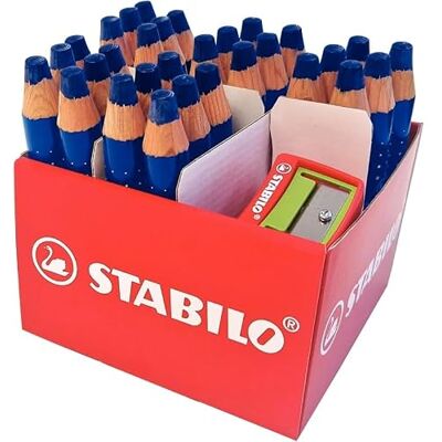 STABILO MARKdry Crayon marqueur -Maxi schoolpack carton x 30 marqueurs effaçables ardoise et tableau blanc MARKdry bleu + 2 taille crayons - Publicité STABILO MARKdry Crayon marqueur -Maxi schoolpack carton x 30 marqueurs effaçables ardoise et tableau blanc MARKdry bleu + 2 taille crayons - Publicité