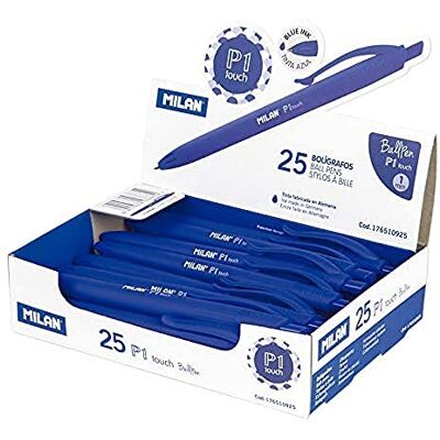 MILAN 176510925 Présentoir 25 stylo à bille P1 Touch Bleu - Publicité MILAN 176510925 Présentoir 25 stylo à bille P1 Touch Bleu - Publicité