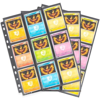Phoenix Feuilles 9 Poches Perforées 11 Trous (x10) Protection pour Cartes Top-Loading Punch page - Publicité Phoenix Feuilles 9 Poches Perforées 11 Trous (x10) Protection pour Cartes Top-Loading Punch page - Publicité