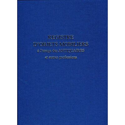 Elve Lebon et Vernay Registre objet mobilier pour antiquaire /brocanteur 104 pages Format 25x32cm Bleu Marine - Publicité Elve Lebon et Vernay Registre objet mobilier pour antiquaire /brocanteur 104 pages Format 25x32cm Bleu Marine - Publicité