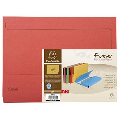 Exacompta Réf. 46975E Carton de 100 chemises Poche avec soufflet de 32 mm Forever® 290 g/m² chemises 100% recyclées et certifiées Ange Bleu dimensions 24 x 32 cm pour format A4 couleur rouge - Publicité Exacompta Réf. 46975E Carton de 100 chemises Poche avec soufflet de 32 mm Forever® 290 g/m² chemises 100% recyclées et certifiées Ange Bleu dimensions 24 x 32 cm pour format A4 couleur rouge - Publicité