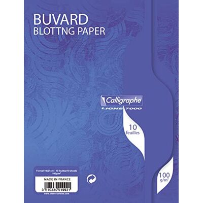 Calligraphe CLAIREFONTAINE Sachet 10 buvards blanc 16x21 100g - Publicité Calligraphe CLAIREFONTAINE Sachet 10 buvards blanc 16x21 100g - Publicité