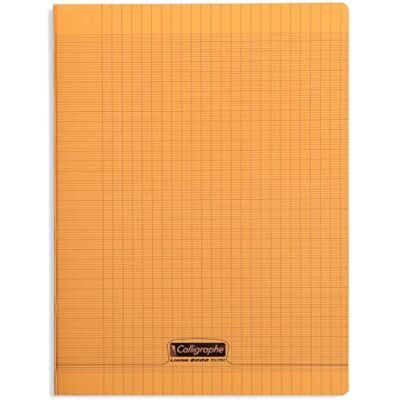 Calligraphe 18198C Un Cahier Agrafé Orange (une Marque de Clairefontaine) 24x32 cm 96 Pages Grands Carreaux Papier Blanc 90 g Couverture Polypro Transparent - Publicité Calligraphe 18198C Un Cahier Agrafé Orange (une Marque de Clairefontaine) 24x32 cm 96 Pages Grands Carreaux Papier Blanc 90 g Couverture Polypro Transparent - Publicité
