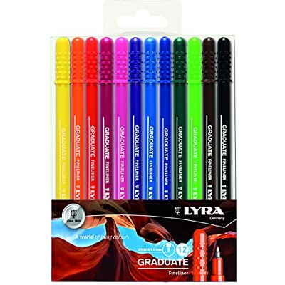 LYRA Graduate Fineliner Pochette 12 feutres fins - Publicité LYRA Graduate Fineliner Pochette 12 feutres fins - Publicité