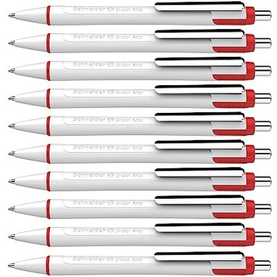 Schneider 133202 Stylo bille Slider Xite Rouge Lot de 10 - Publicité Schneider 133202 Stylo bille Slider Xite Rouge Lot de 10 - Publicité
