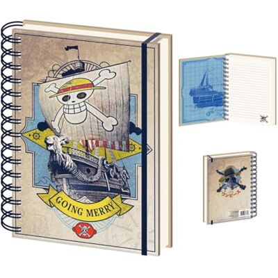 Pyramid Bloc-notes One Piece (Live Action Going Merry Design) Carnet à spirale A5 Produit officiel - Publicité Pyramid Bloc-notes One Piece (Live Action Going Merry Design) Carnet à spirale A5 Produit officiel - Publicité